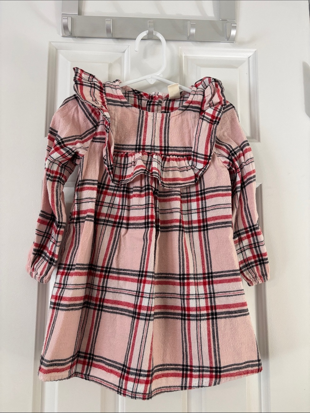 Tucker + Tate Pink Plaid Ruffle Yoke Dress